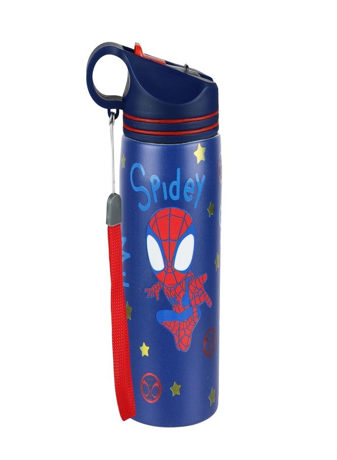 Comiclyfe Marvel Avengers Superhero Spiderman Stainless Steel SIngle Wall Sipper Water Bottle For Unisex Kids School And Travelling | 500 Ml | BLUE | AZ2060 (Spidy Ghost) - Image 1